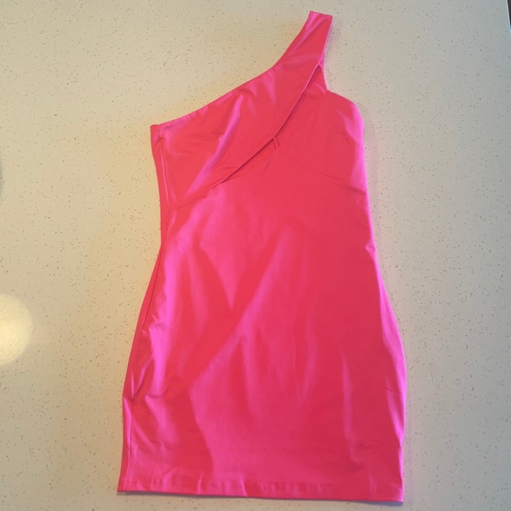 REVOLVE Pink One Shoulder Superdown Mini Dress - Picture 2 of 3